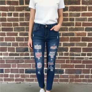 Distressed Blue Jeans for Women